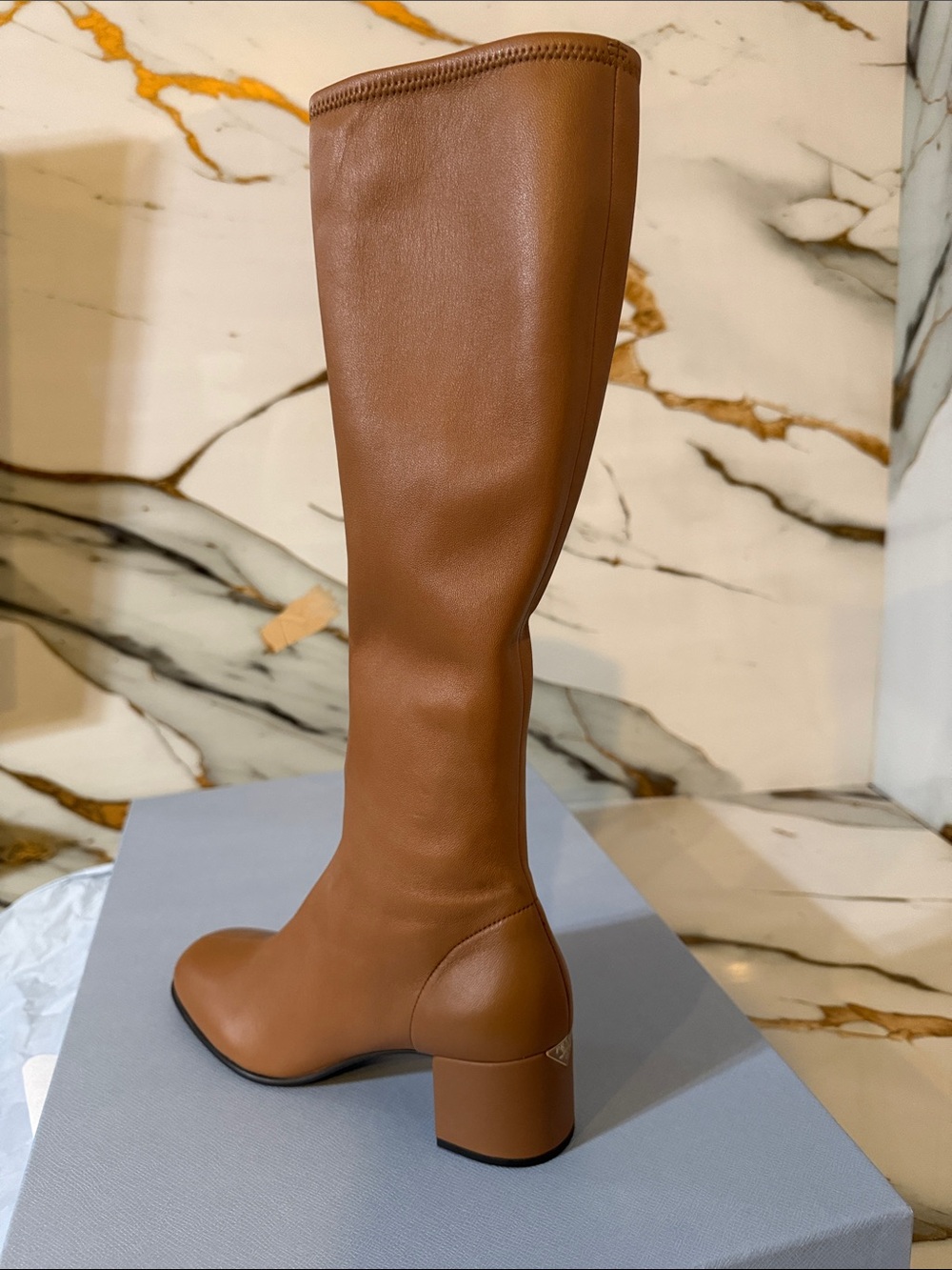 PRADA CALZATURE DONNA CARAMEL NAPPA LEATHER SOZE EU 36.5 - Picture 6 of 15